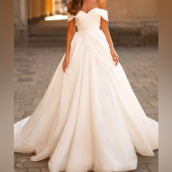 Mills Nova Ines Wedding Gown Off the Shoulder